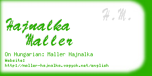 hajnalka maller business card